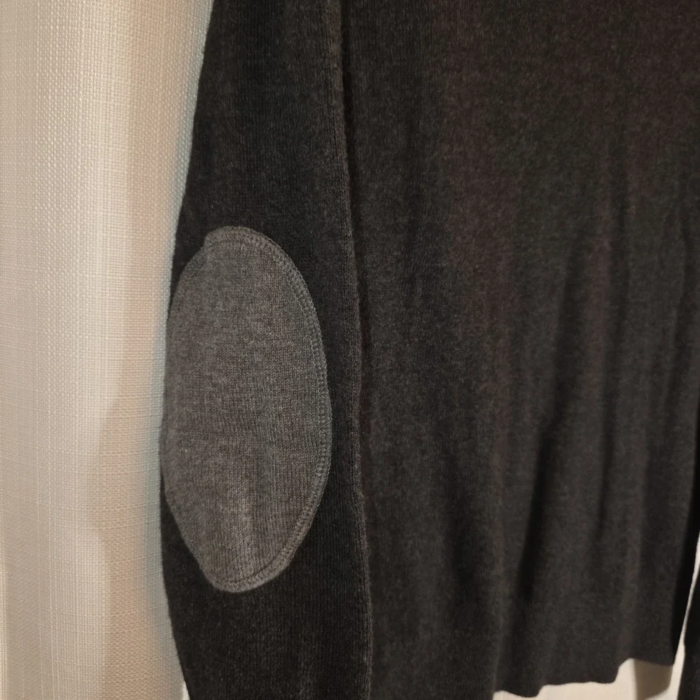 Cremieux‎ Men's Charcoal Gray V-Neck Cozy Business Casual Cashmere Sweater Small